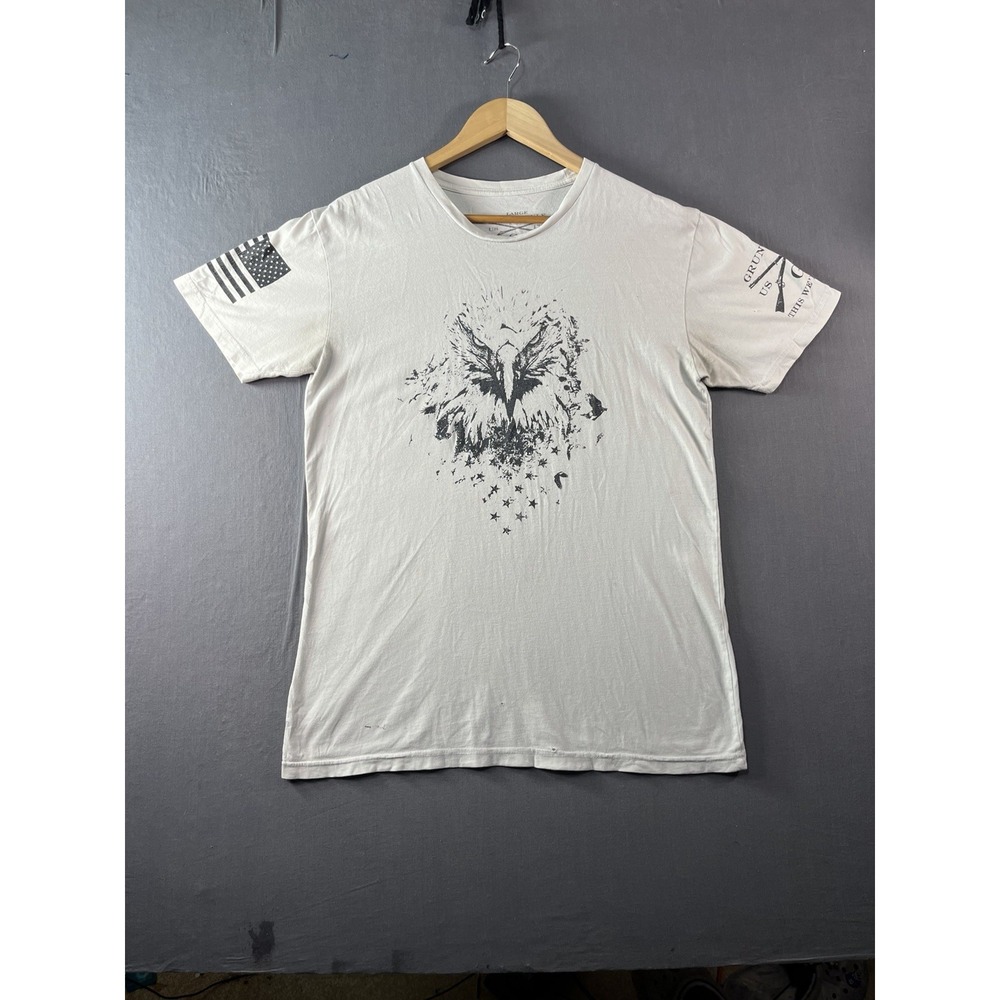 Grunt Style Men's Size L White Short Sleeve T-Shirt American Eagle Graphic Tee